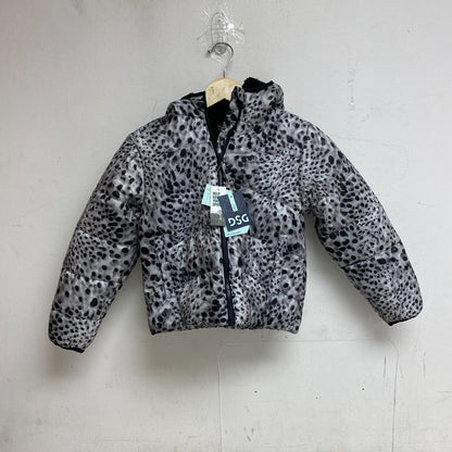 DSG Girls Insulated Puffer Jacket PRT Watercolor Dots Black DOG23501PRTA New!