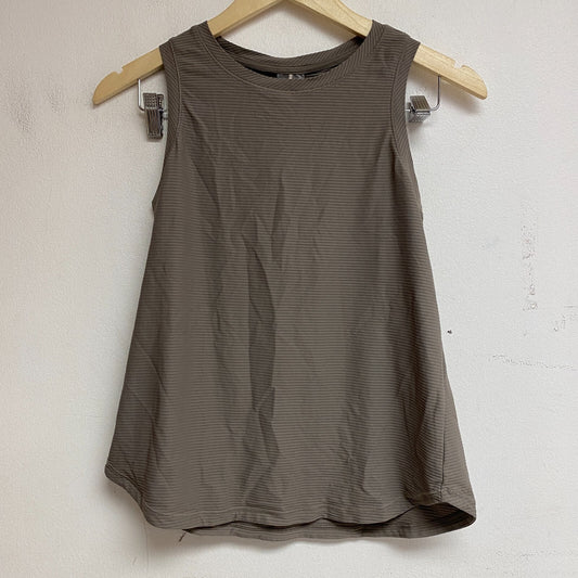 Calia Women's Relaxed Fit Round Neck Striped Renew Tank Dark Grey WAX11165 New