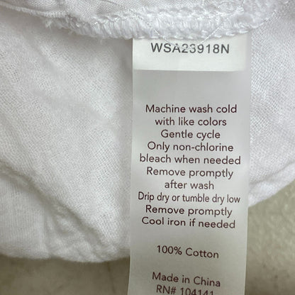 Calia Women Inverted Pleat Pull on Short Pure White Solid WSA23918N