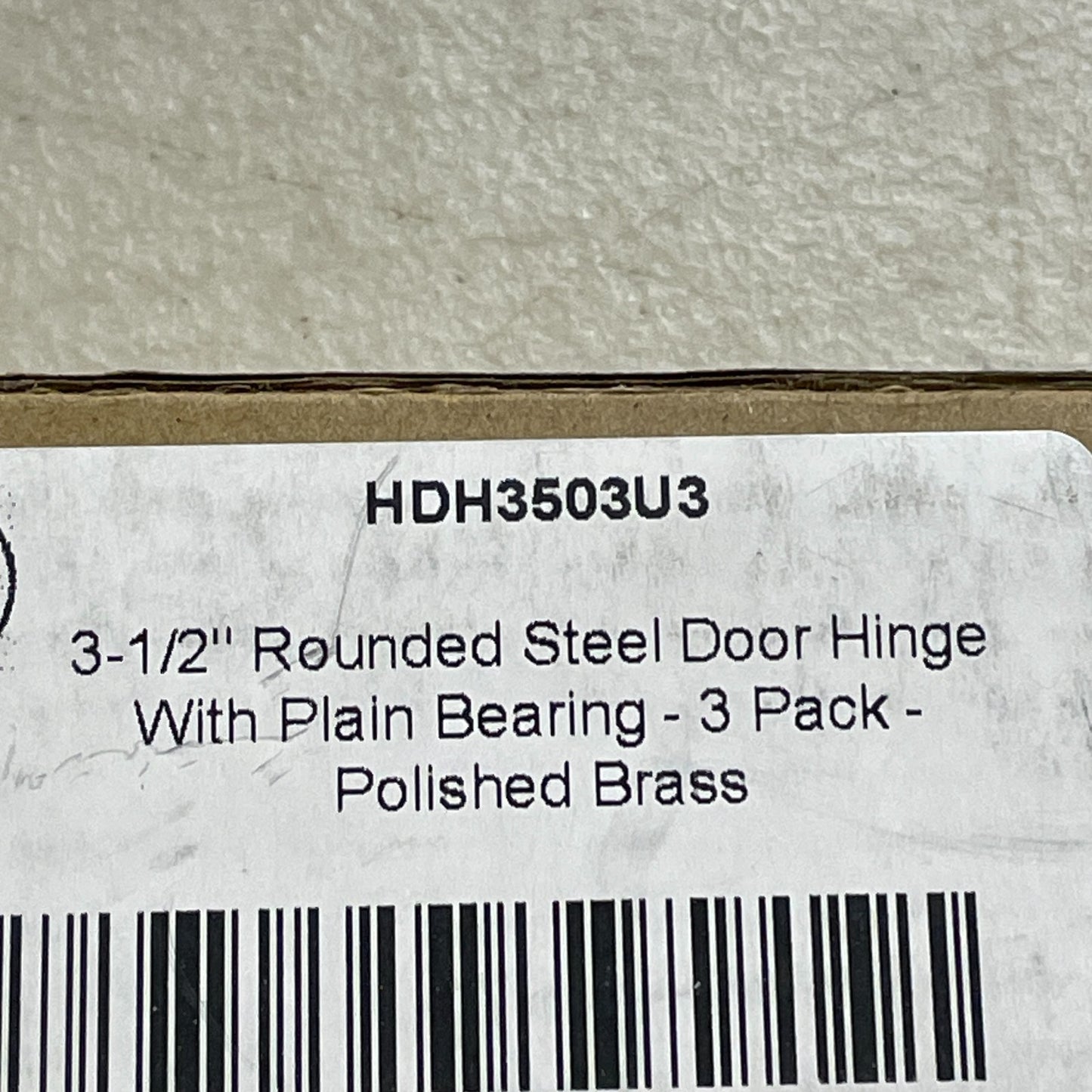 Signature Hardware 3-1/2" Rounded Steel Door Hinge With Plain Bearing-3 Pack -PB