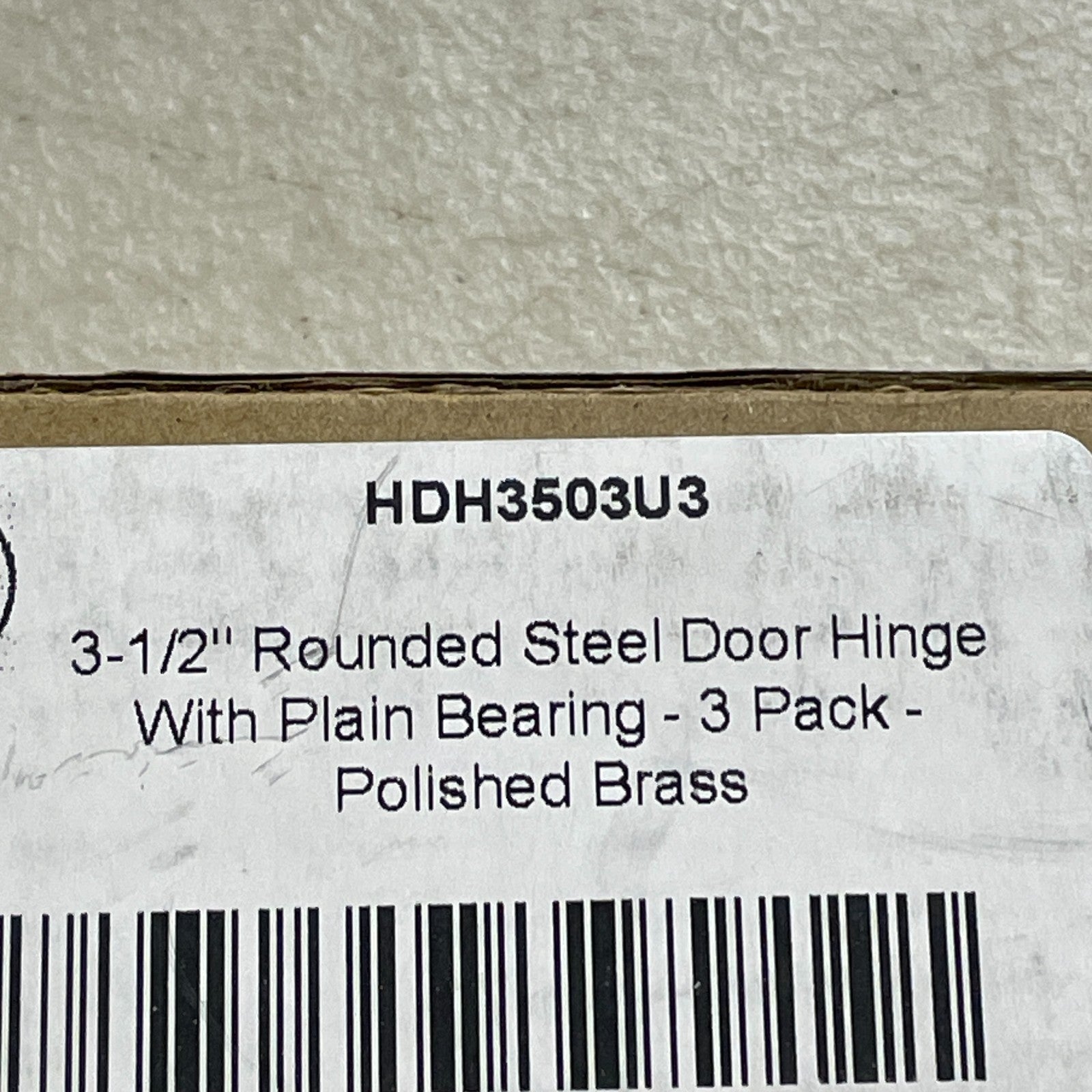 Signature Hardware 3-1/2" Rounded Steel Door Hinge With Plain Bearing-3 Pack -PB