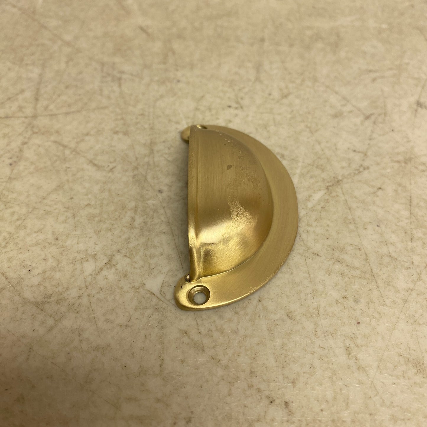 Signature Hardware Ansel Brass Cup Pull - Satin Brass , MODEL: BNCP-SB