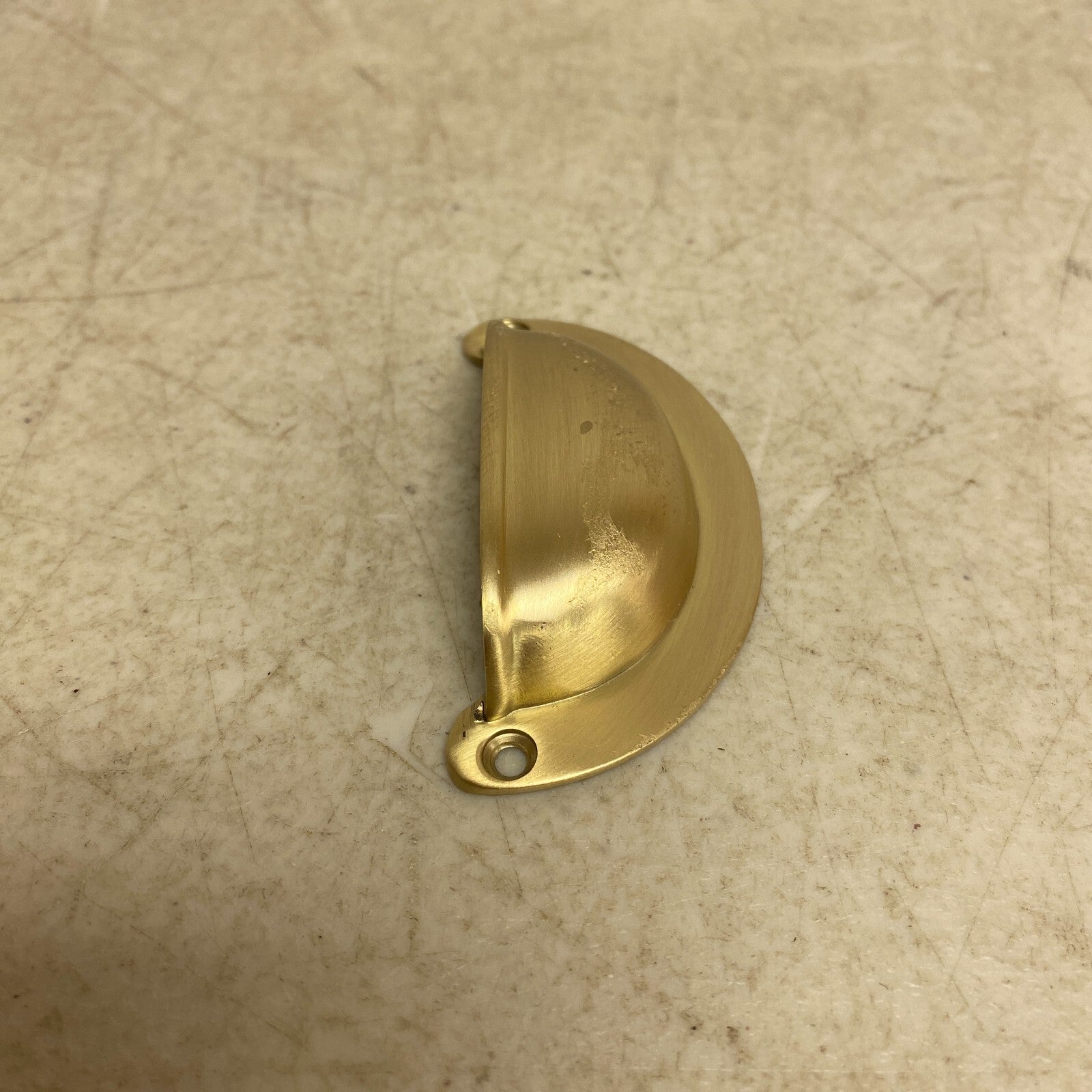 Signature Hardware Ansel Brass Cup Pull - Satin Brass , MODEL: BNCP-SB