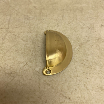 Signature Hardware Ansel Brass Cup Pull - Satin Brass , MODEL: BNCP-SB