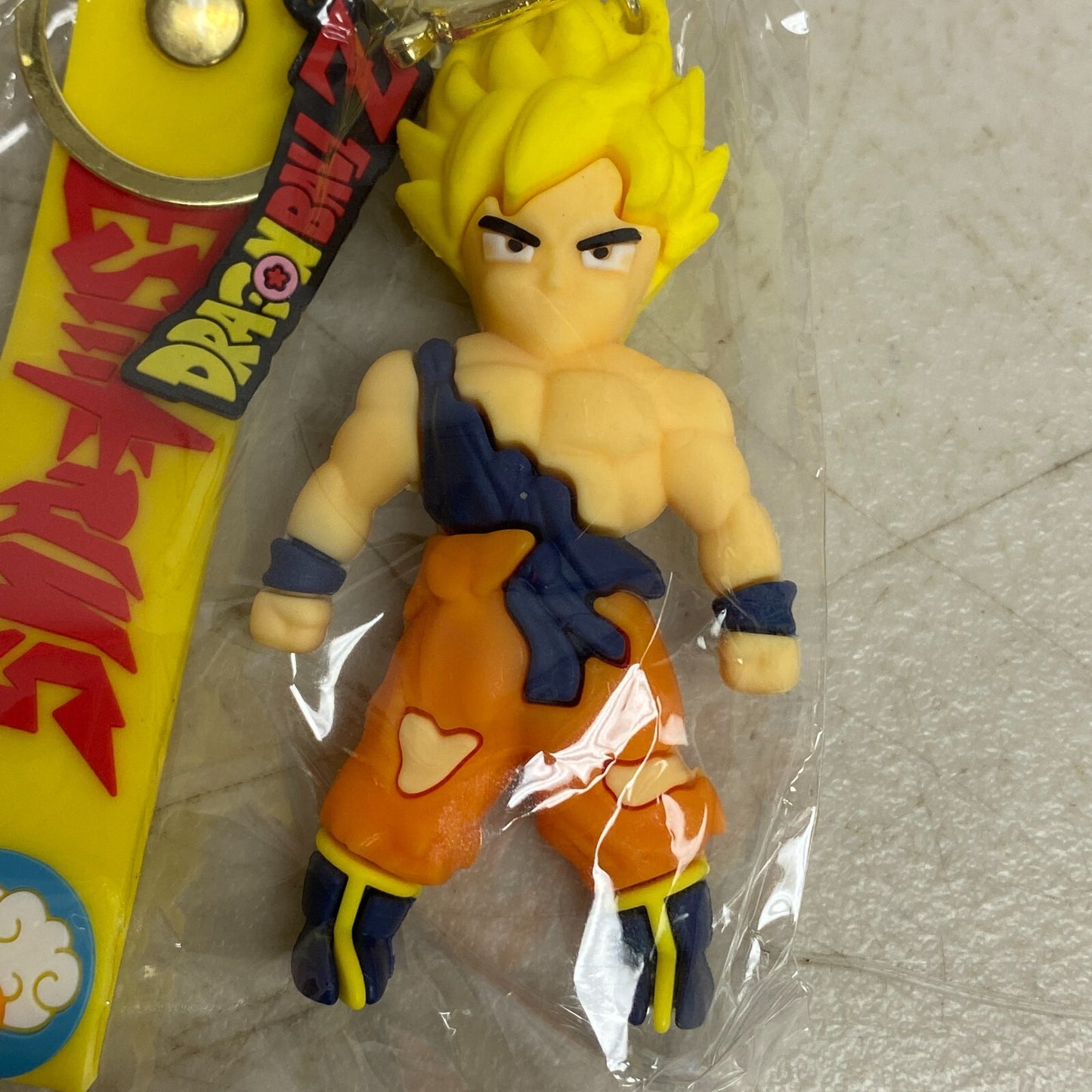 Assorted Dragon Ball Z Silicone Keychain with Super Saiyan Goku Accessory New!