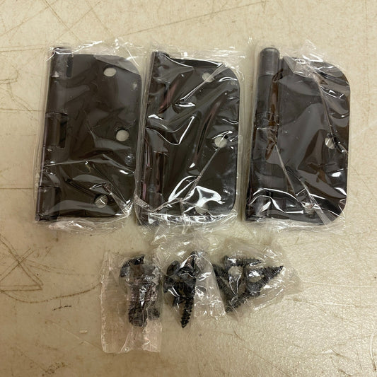 MISENO(SET OF 3) 3-1/2 X 3-1/2 PLAIN BEARING 5/8' RADIUS CORNER DOOR HINGE-BLACK
