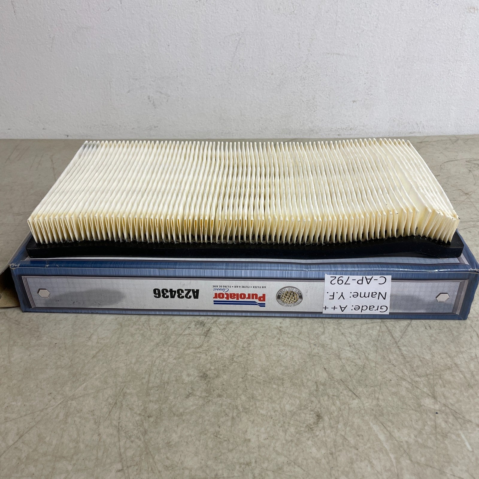 Purolator Classic Engine Air Filter Panel 13.63″ × 6.75″ A23436 Volvo Fit
