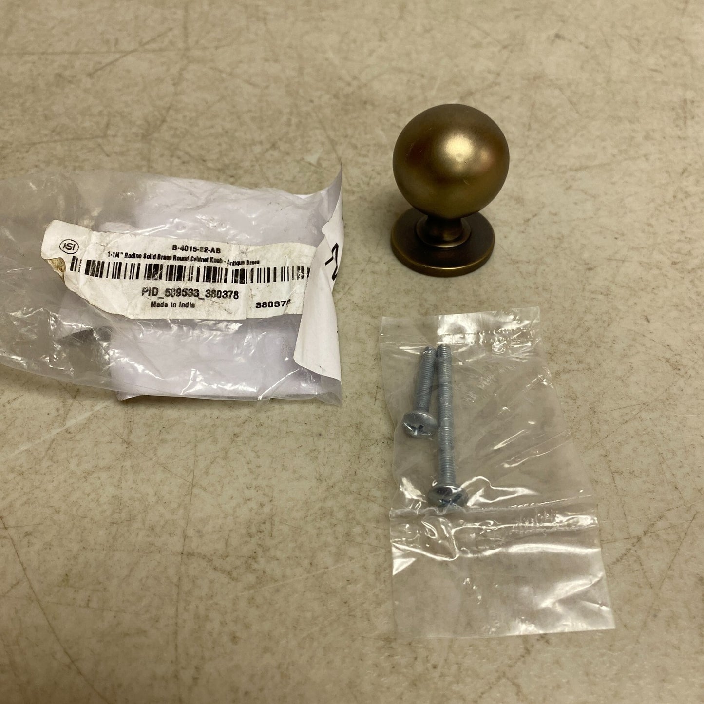 Signature Hardware 1-1/4" Rodino Solid Brass Round Cabinet Knob - Antique Brass