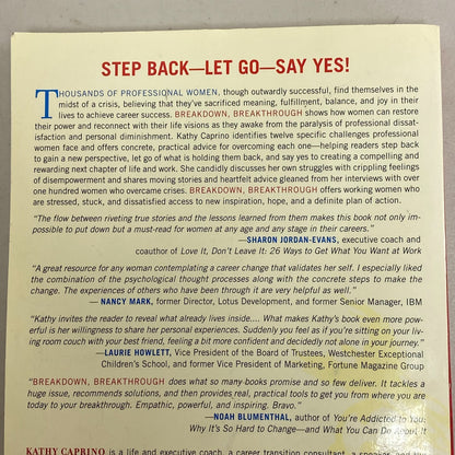 Breakdown, Breakthrough : The Professional Woman's Guide to Claiming a Life