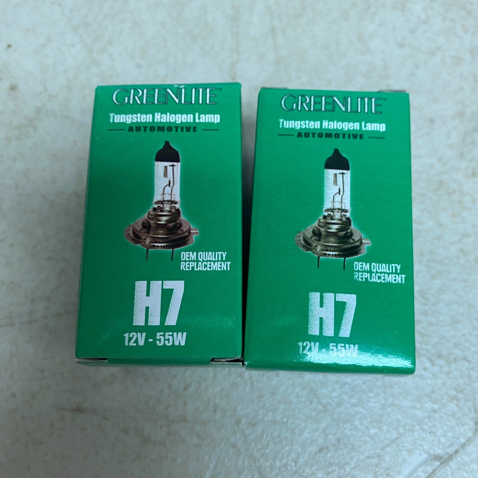 Greenlite Tungsten Halogen Lamp H7 12V-55W (2 Pack) New!