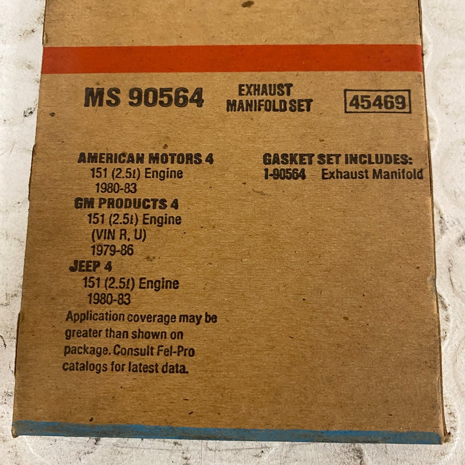 FEL-PRO MS 90564 Exhaust Manifold Gasket Set 1979-86 GM Fiero 2.5L I4