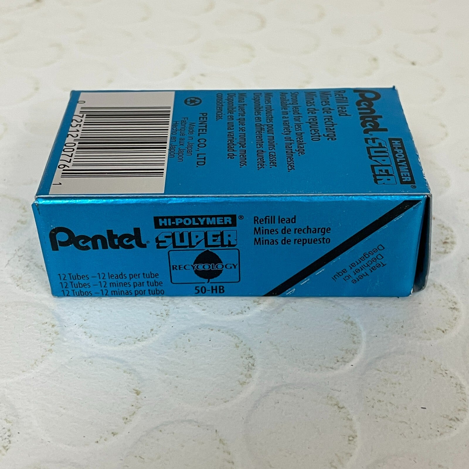 Pentel Super Hi-Polymer Lead Refill (0.7mm) Medium, HB (50-HB) 2 packs 24 Tubes