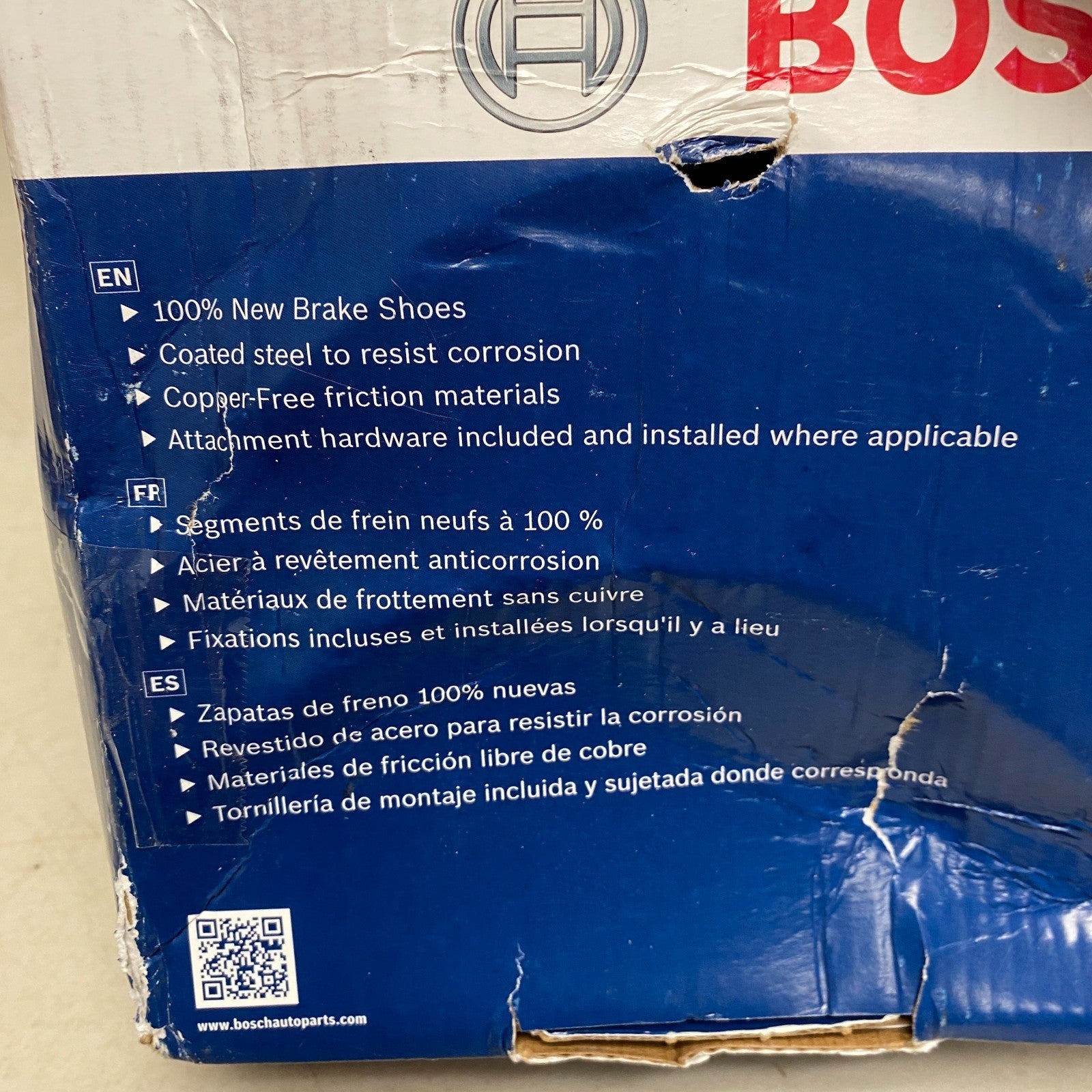 BOSCH BS758 Blue Parking Brake Shoe Set for Subaru Baja, Legacy, Outback