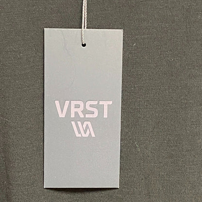 VRST Mens Core Tee Pure Black Solid Short Sleeve Crew Neck Summer MAX200391