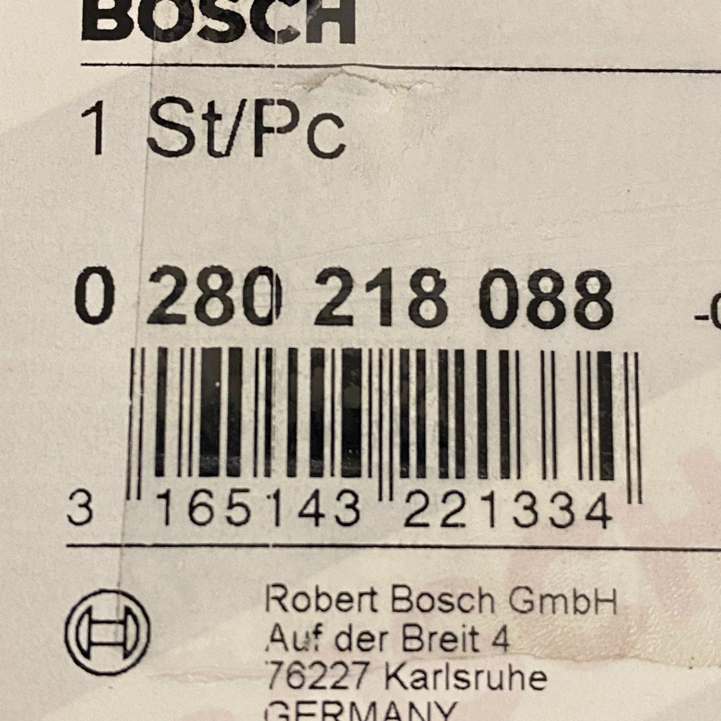 BOSCH OEM Mass Air Flow Sensor Aluminum/Plastic Housing 0280218088