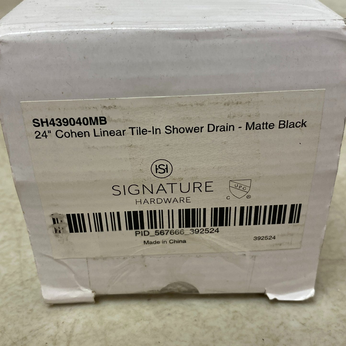 Signature Hardware 24" Cohen Linear Tile-In Shower Drain - Matte Black