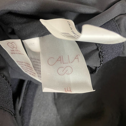 Calia Womenâs One Shoulder Power Sculpt Swim Top Rust Floral WSA22114PRT