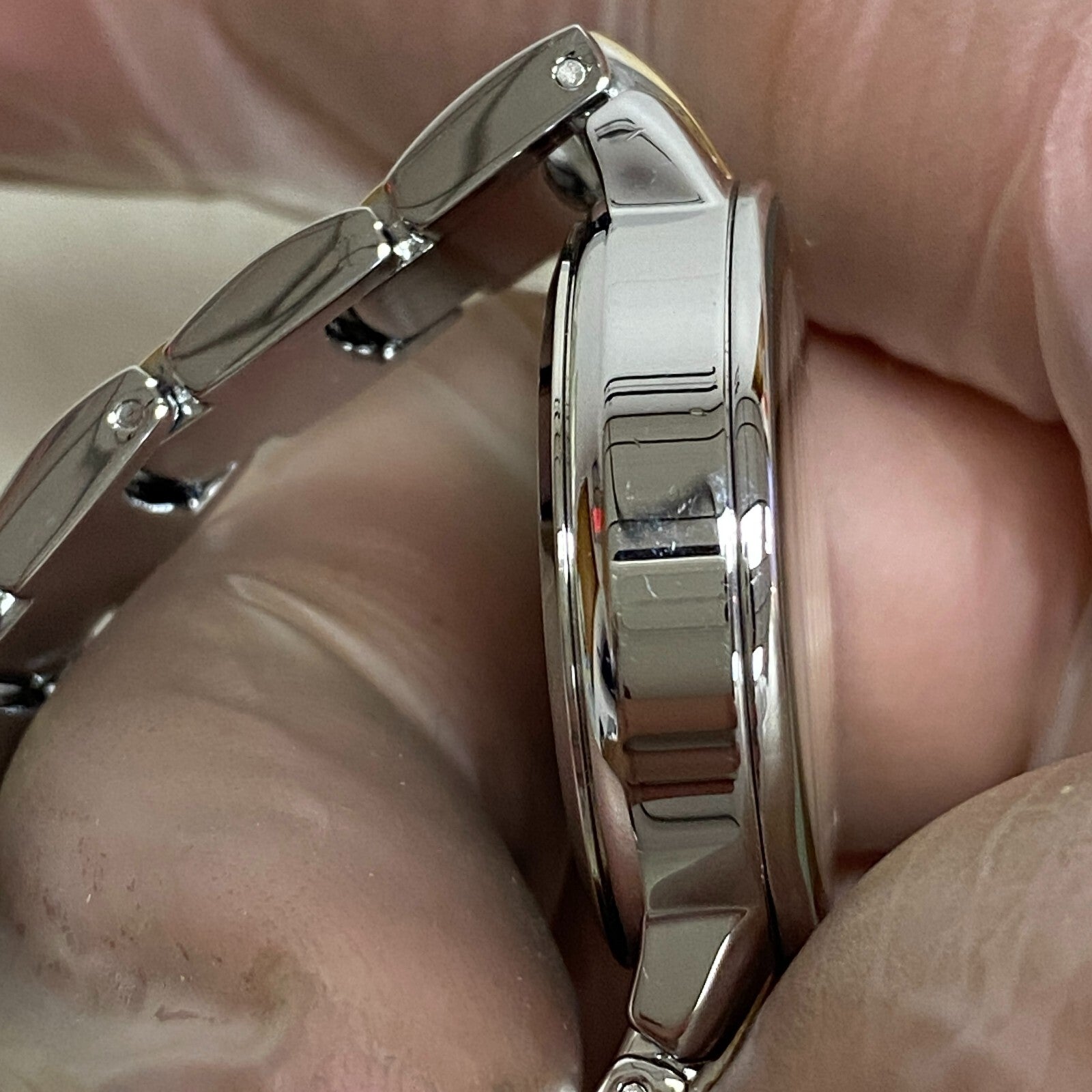 Armitron Women's 75/5594SVTT Diamond-Accented Two-Tone Bracelet Watch 75/5594TT