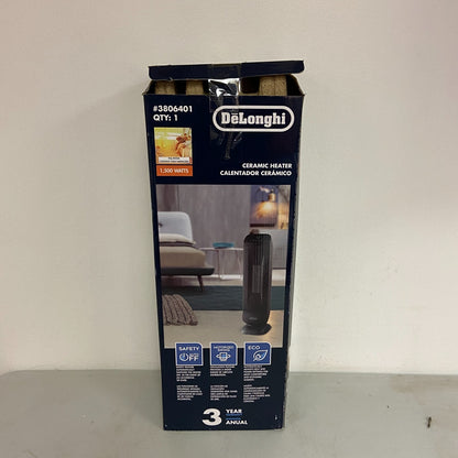 Delonghi 1500W Ceramic Tower Space Heater w/ Thermostat And Remote