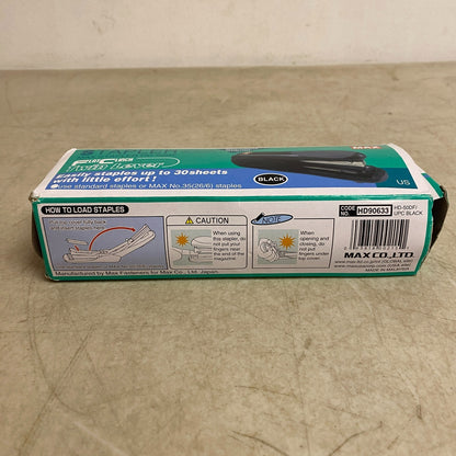 MAX HD-50DF TWIN LEVER FLAT CLINCH STAPLER FOR 2X2 COIN USA NEW FOR FLAT STAPLER