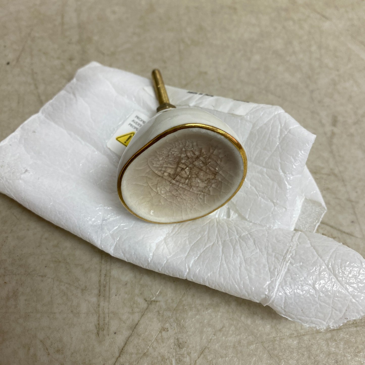 Signature Hardware Menotti Porcelain Cabinet Knob Rosewood POR0065-PNK