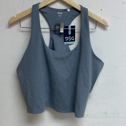 DSG Women's Momentum Cropped  Scoop Neck Tank Top Wet Cement DAW13301 New