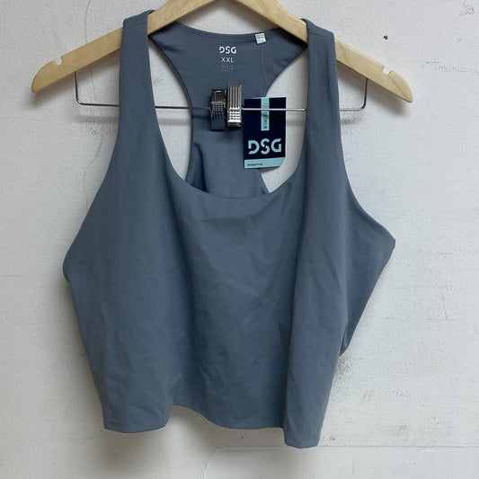 DSG Women's Momentum Cropped  Scoop Neck Tank Top Wet Cement DAW13301 New