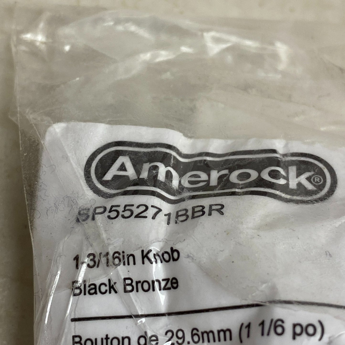 Amerock Square Cabinet Knob Black Bronze 1‑3/16″ BP55271BBR