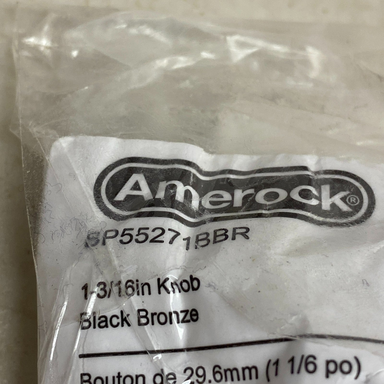 Amerock Square Cabinet Knob Black Bronze 1‑3/16″ BP55271BBR