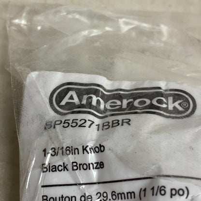 Amerock Square Cabinet Knob Black Bronze 1‑3/16″ BP55271BBR