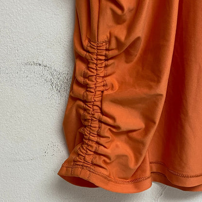 DSG Girls Ruched Tank Sweet Persimmon Racerback Solid Sleeveless DAG13123