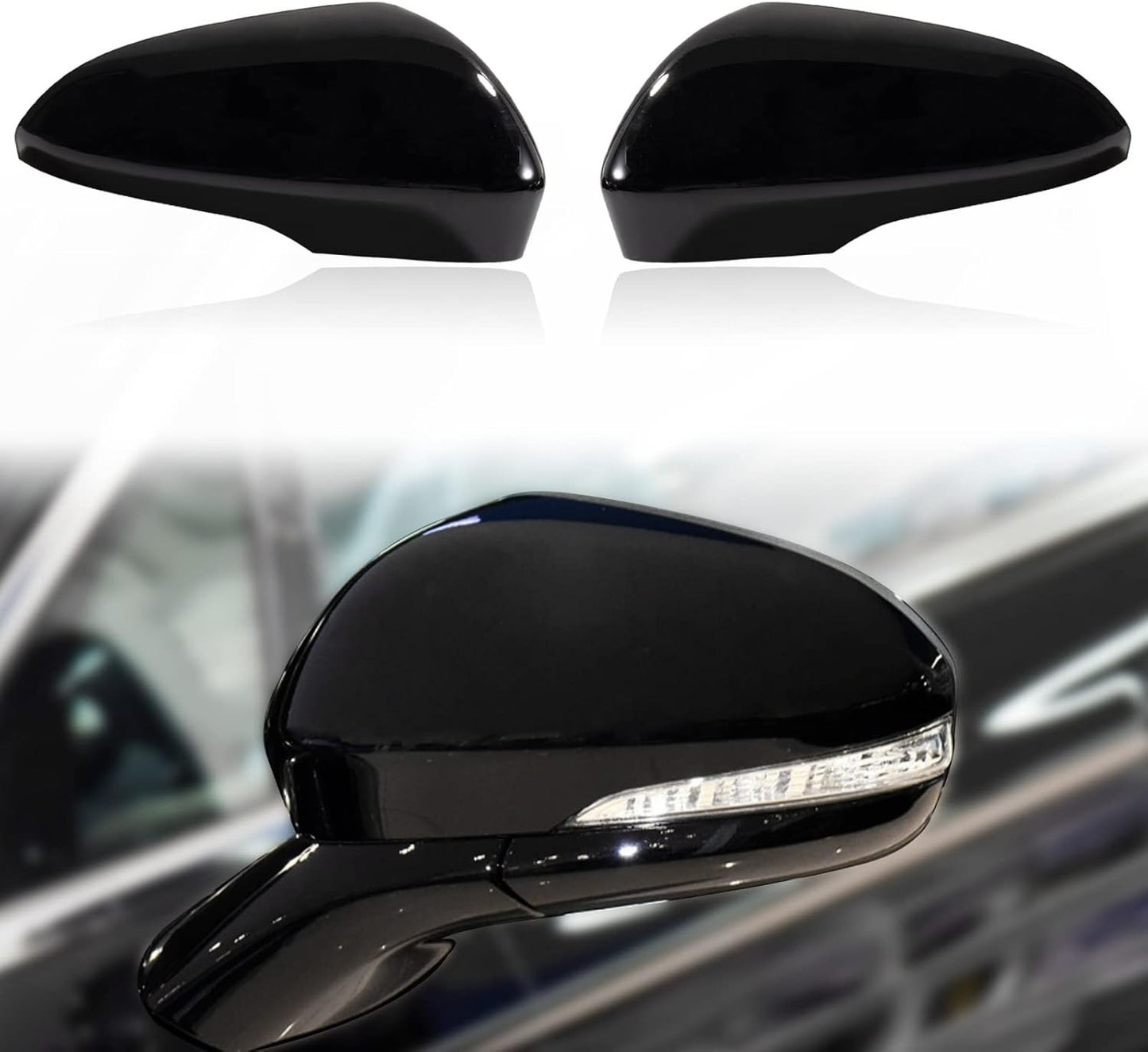 Ford Fusion Driver Mirror Cover Turn Signal Black A02RVP1201ABK 2013-18