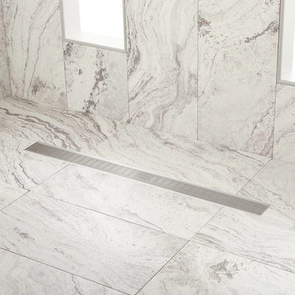 Signature Hardware Carmen 32″ Linear Shower Drain Brushed Stainless Steel