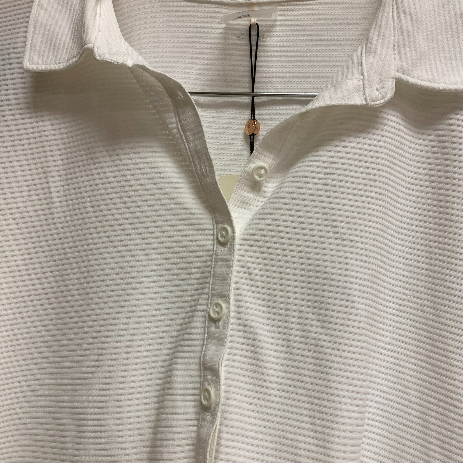 Calia Womens Puff Sleeve Golf Pure White Solid Short Sleeve WCG31005