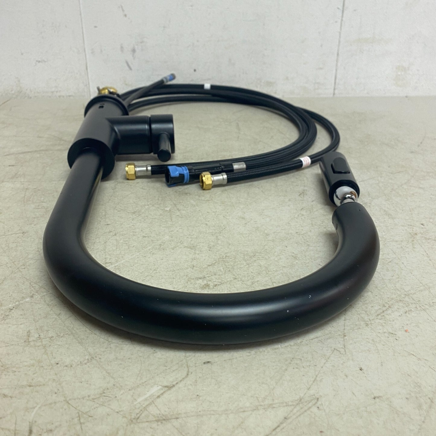 allen+roth Harlow Matte Black Single Handle Deck-mount Handle Commercial 5505651