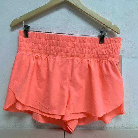 Calia Women's 3" Step Up Woven High Rise Petal HEM Short Coral Splash WAX12326