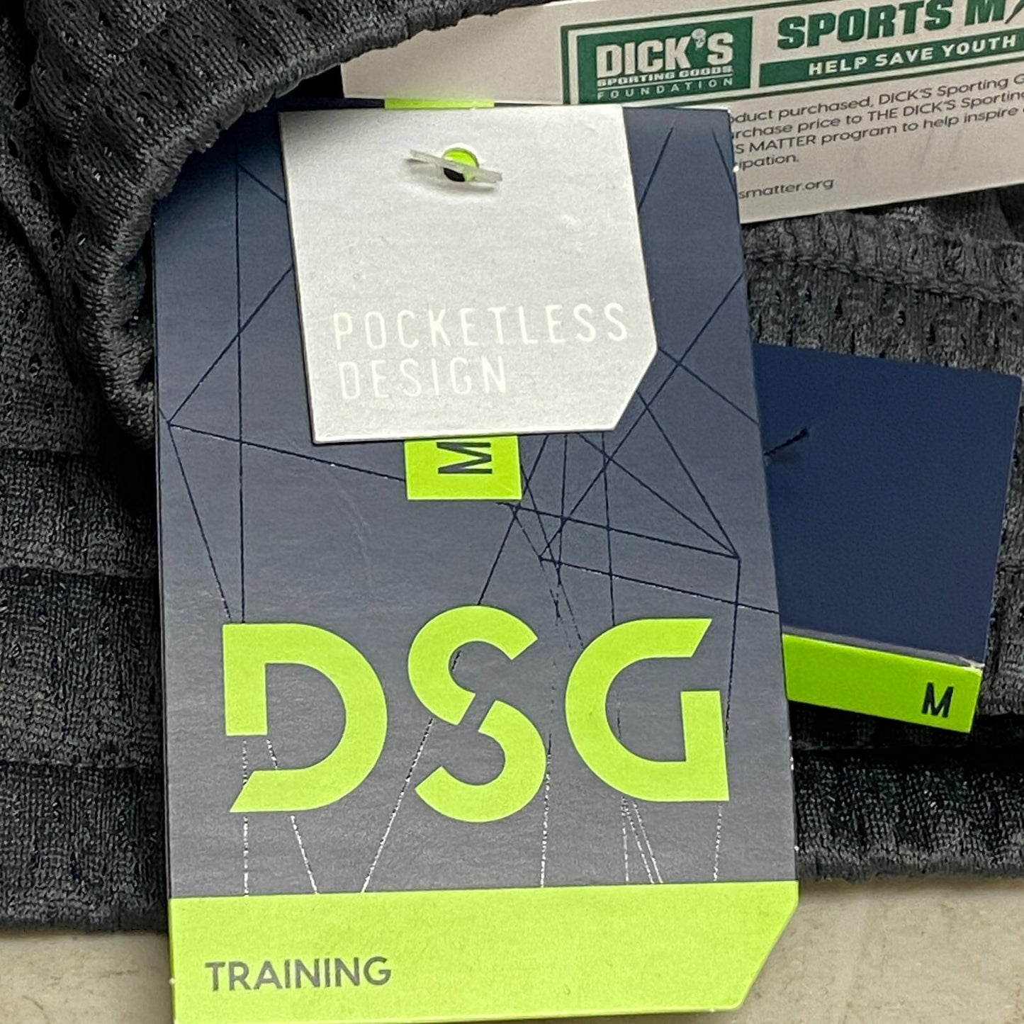 DSG Men's Pocketless Mesh Shorts Dark Grey DAM20112 Fitness Trendy Summer Sporty