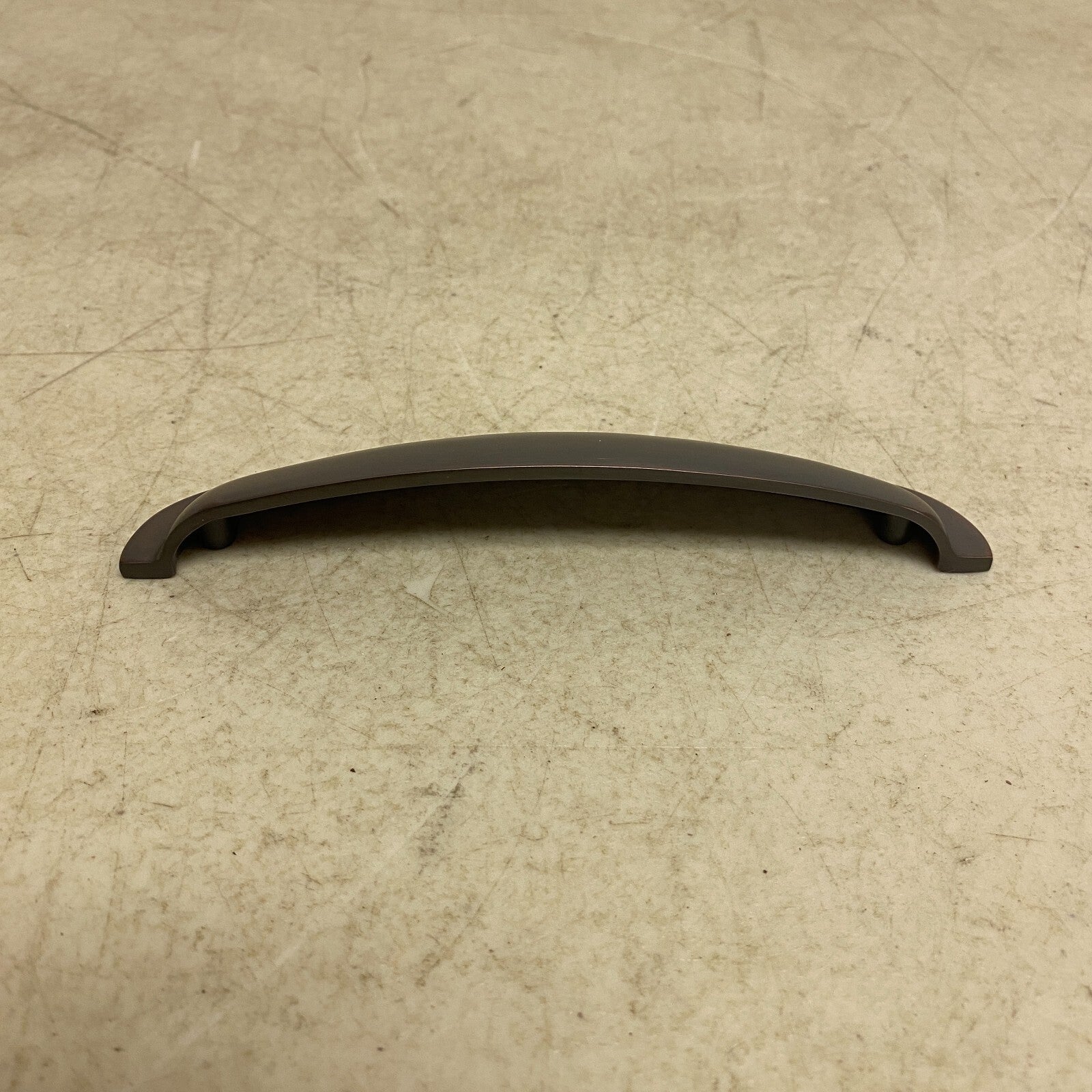 SIGNATURE HARDWARE EDVARD SOLID BRASS CURVED CUP PULL- OIL RUBBED BRONZE