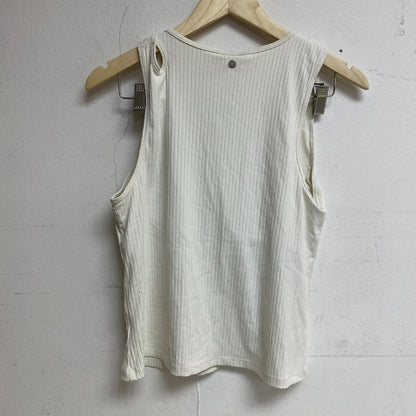 Calia Womens Cut Out Ribbed Tank Top Cloud Cover Solid Stylish WAX11269