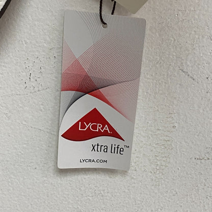 Calia Wide Banded High Leg Swim Bottoms Wavy Blocks Neutral WSA23414PRT New!