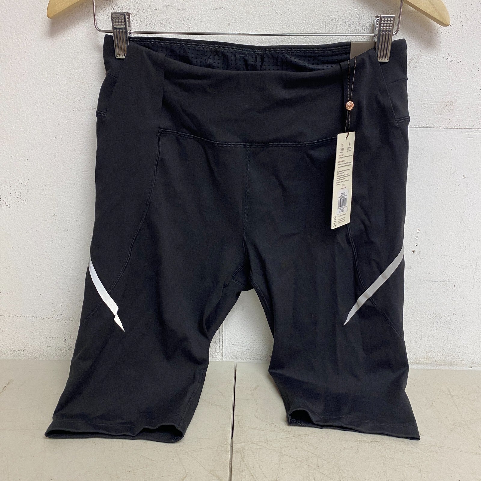 Calia Women's 10" Reflective High Rise Running /Bike Short Pure Black WAX12321