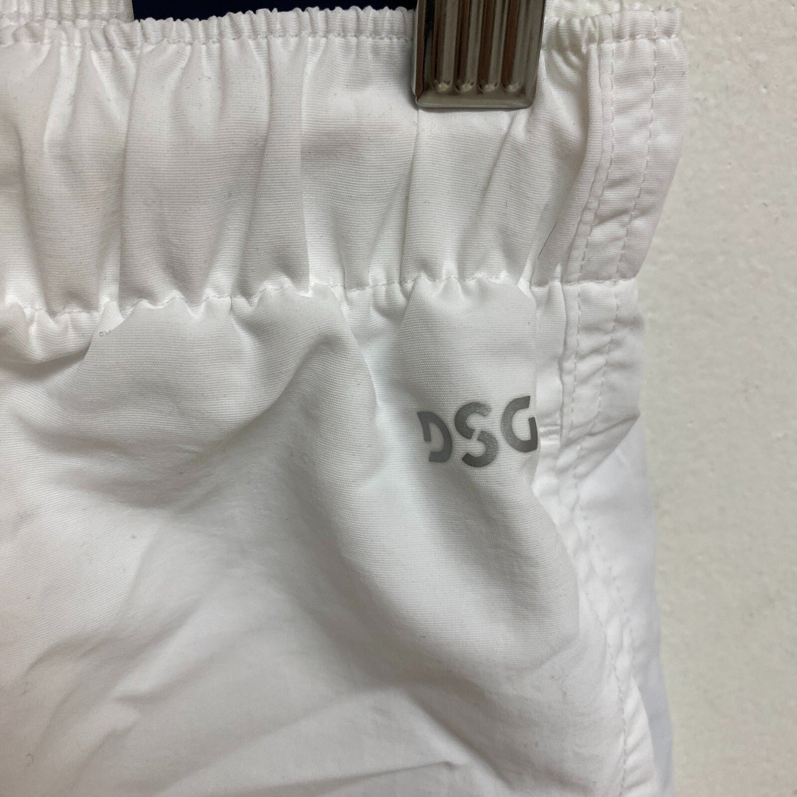 DSG Women's Notched Woven Shorts Pure White Solid  DAW13108