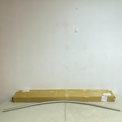 Signature Hardware 60" Curved Solid Brass Shower Rod - Brushed Nickel