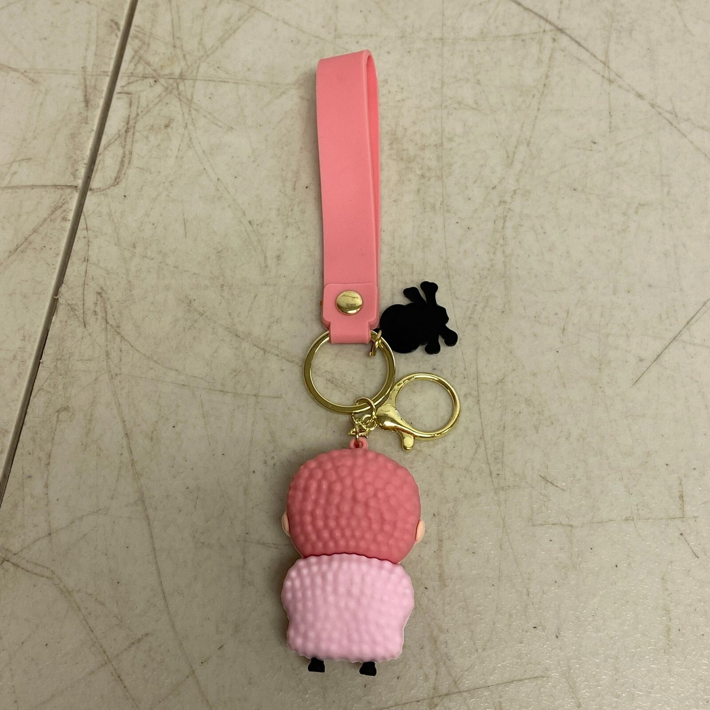 Assorted Silicone One Piece Keychain with Donquixote Doflamingo Accessory