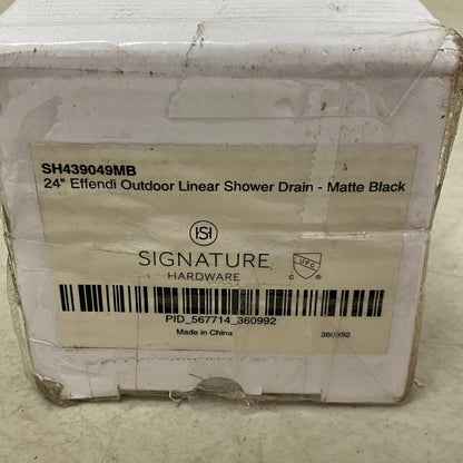 Signature Hardware 24" Effendi Linear Shower Drain- Matte Black