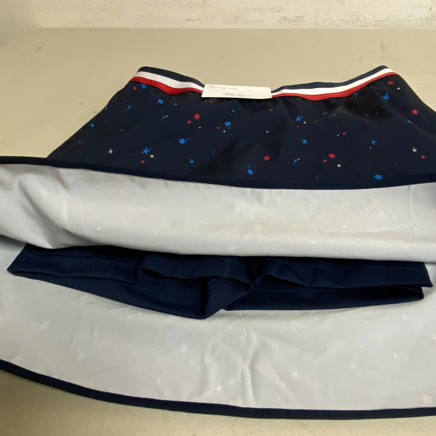 Lady Hagen Womens Contrast Trim Print Skort Navy Star Print WGH17450