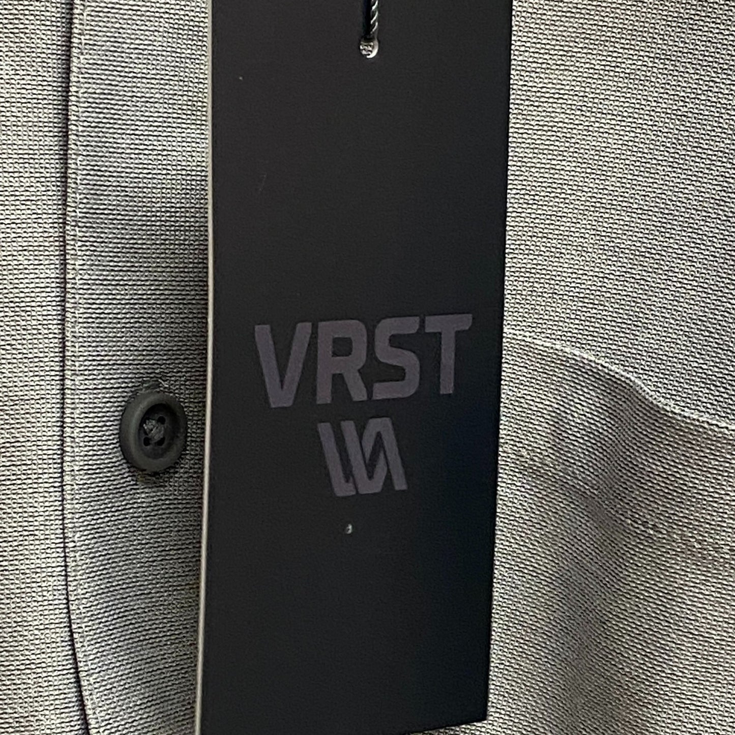 VRST Mens LS Button Down Shirt Silver Shadow Heather Collared MAX100322