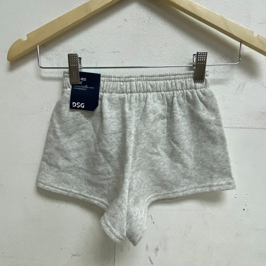 DSG Girl's Youth High Rise Boyfriend Fleece Short Light Heather Grey DAG13431H