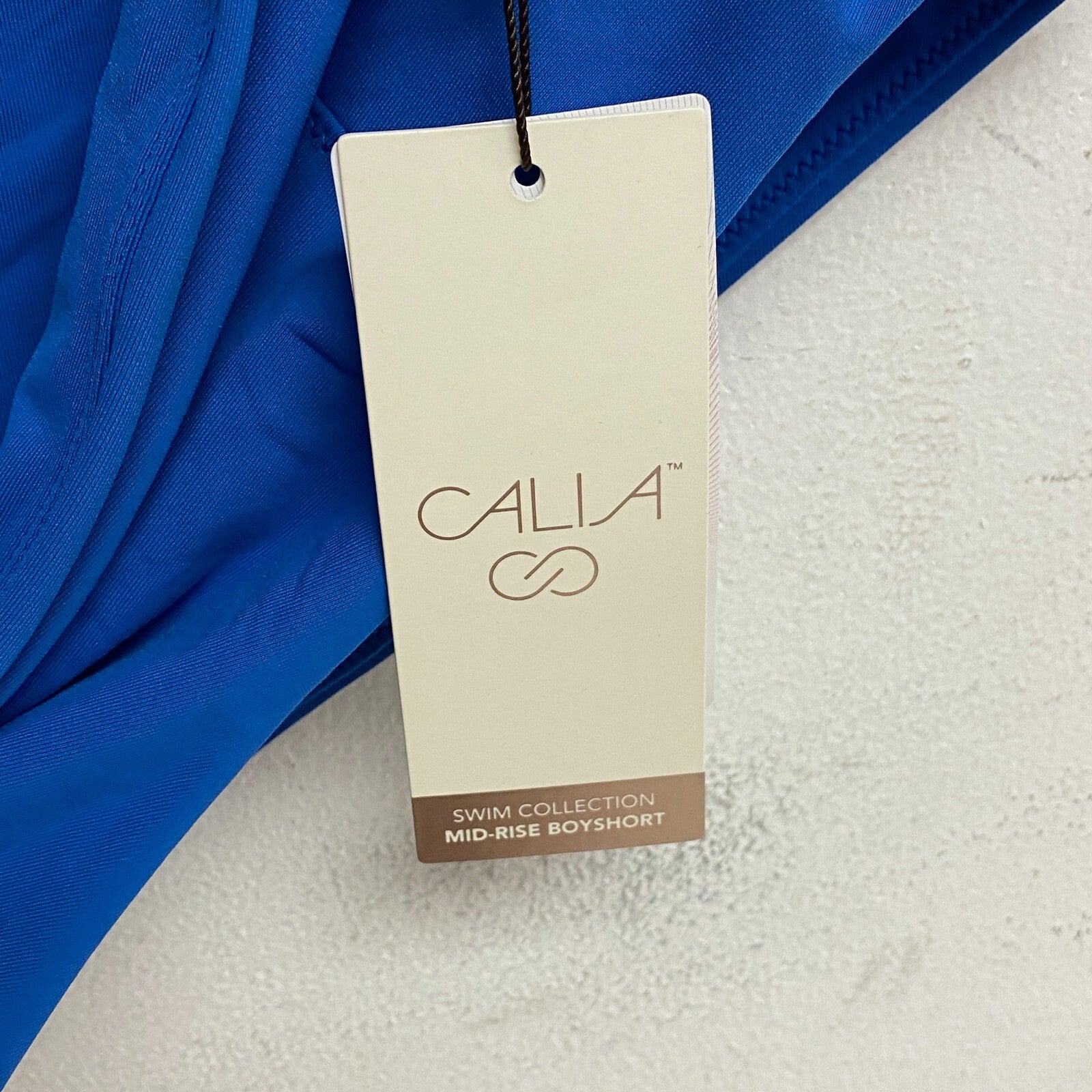 CALIA Women's Swim Collection Mid Rise Boy Short Royal Blue WSA23500 Brand New!