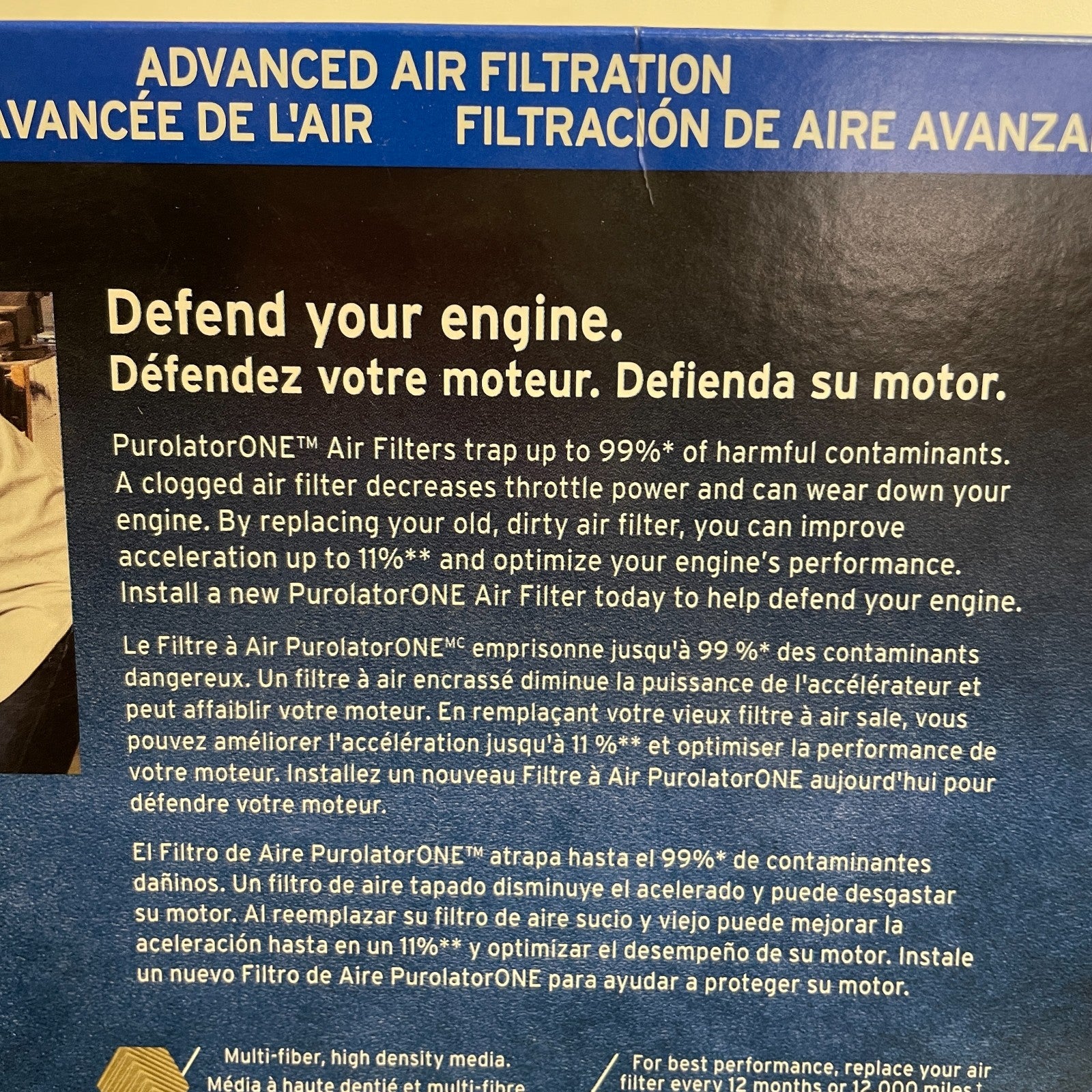 PurolatorONE Engine Air Filter A33591 Blocks 99% Dirt